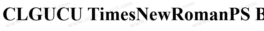 CLGUCU TimesNewRomanPS BoldMT字体转换